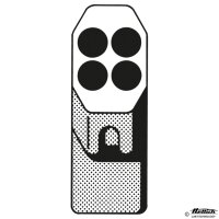 Kunststoff-Gehänge, 4-fach, Ø 17,6 x 71,5 mm