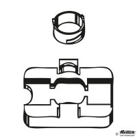 Spannplatte 1-fach mit Spannring, autoklavierbar