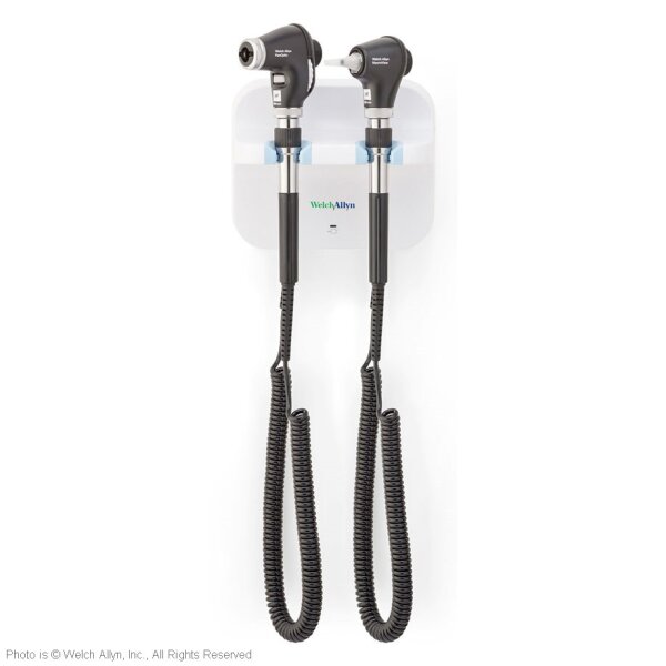 GS 777 Wandeinheiten-Set mit PanOptic Basic Ophthalmoskop und MacroView Basic Otoskop, mit EU Stecker