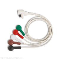 Patientenkabel, H3+, 5-adrig, IEC-Druckknopf, 69 cm, grau