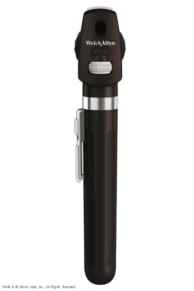 Pocket LED Ophthalmoskop, onyxschwarz, inkl. Handgriff