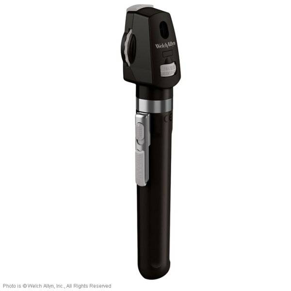 Pocket Plus LED Ophthalmoskop onyxschwarz, inkl. Handgriff und Etui