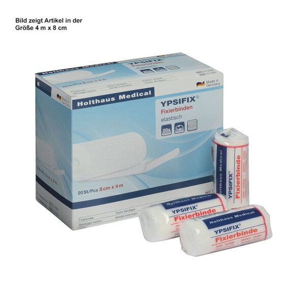 YPSIFIX Fixierbinden 4 m x 8 cm, 20-fädig (20 Stck.)