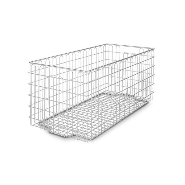 Sterilgutkorb 575 x 280 x 265 mm für 1 StE mit Grifföffnung, Edelstahl epoliert