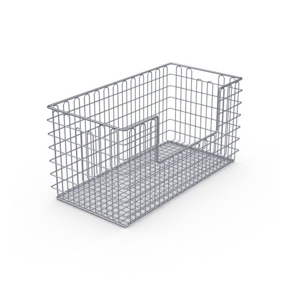 Sterilgutkorb 600 x 300 x 300 mm für 1 StE mit Grifföffnung, Edelstahl epoliert