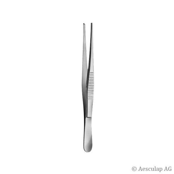 chir. Pinzette standard, 1 x 2 Zähne, 14,5 cm