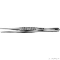 chir. Pinzette, mittelbreit, 1 x 2 Zähne 14,5 cm