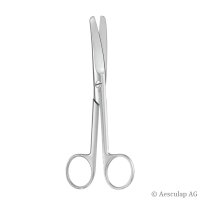 chir. Schere nach Cooper, gebogen, stumpf/stumpf, 14,5 cm