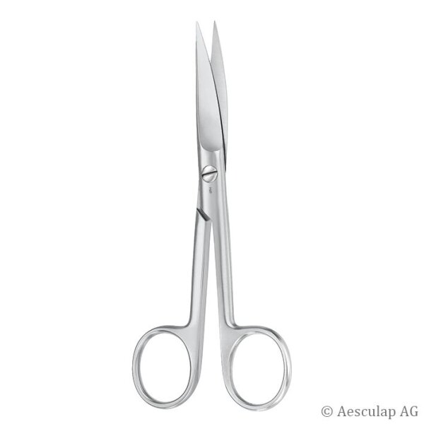 chir. Schere, gebogen, spitz/spitz, 14,5 cm