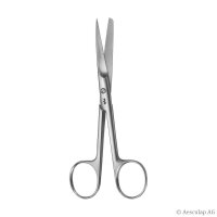 chir. Wundrandschere, gerade, gezahnt, spitz/stumpf, 13 cm,