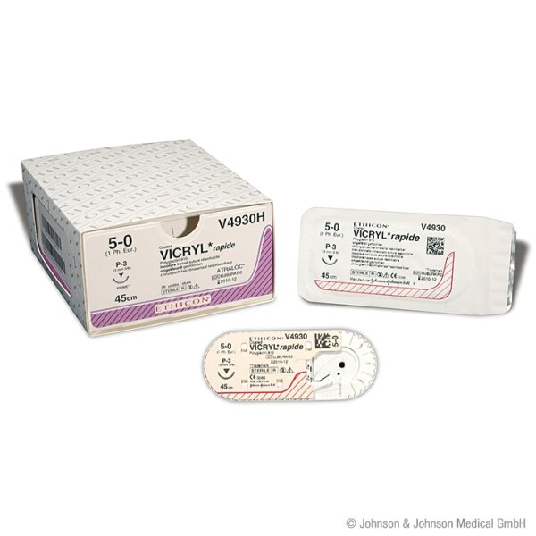 VICRYL rapide P3 5/0=1 ungefärbt Nahtmaterial Fadenlänge 45 cm (36 Stck.) geflochten