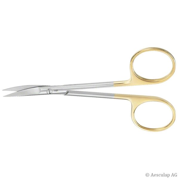 DUROTIP Iris- und Fadenschere fein, gebogen, spitz/spitz, 11,0 cm