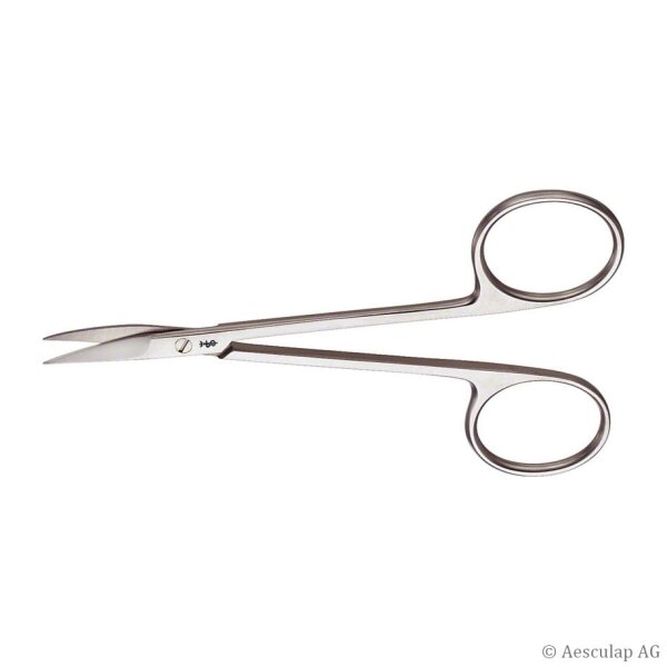 feine Schere, gebogen, spitz/spitz, 11 cm