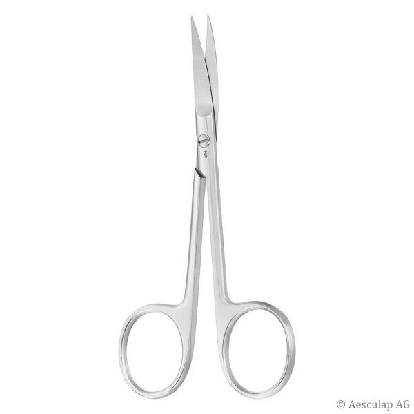 feine Schere, gebogen, spitz/spitz, 12 cm