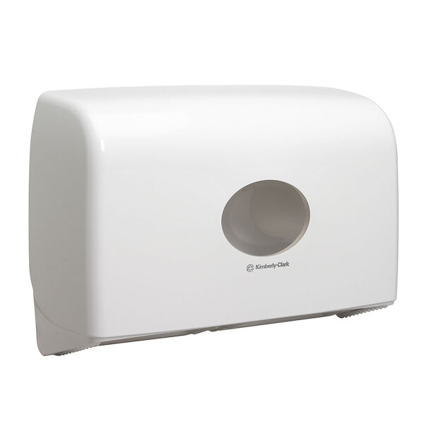 AQUARIUS Mini Doppelrollenspender für mini Jumbo Toilet Tissue, weiß 29,2 x 45,9 x 12 cm  Pal. = 48 Stck.