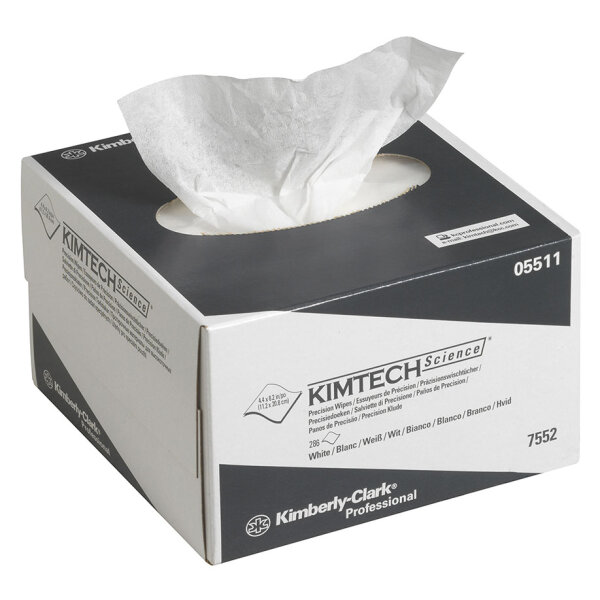 KIMTECH SCIENCE Präzisionstücher 1-lagig weiß, 11,4 x 21,3 cm (30 x 286 Bl.) Pal. = 42 Kart.