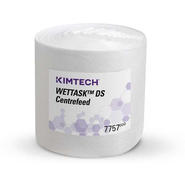 KIMTECH WETTASK DS Wischtücher, weiß, 30,5 x 15,2 cm (6 Rl. à 140 Bl.) Nachfüllpackung, ohne Spendereimer  Pal. = 81 Kart.