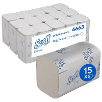 SCOTT Control Falthandtücher 1-lagig, weiß, 20...