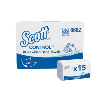 SCOTT Control Falthandtücher 1-lagig, blau, 20 x...