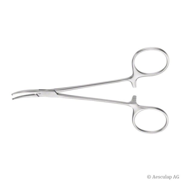 Halsted Mosquito Arterienklemme, gebogen, 1 x 2 Zähne, 12,5 cm