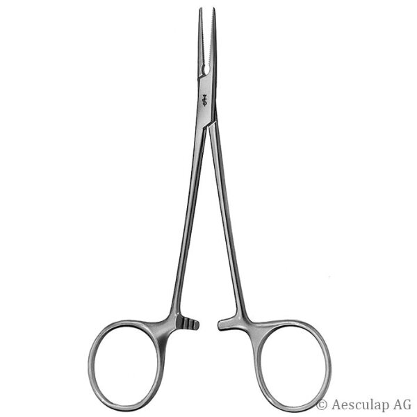 Halsted Mosquito Arterienklemme, gerade, gerieft, 12,5 cm