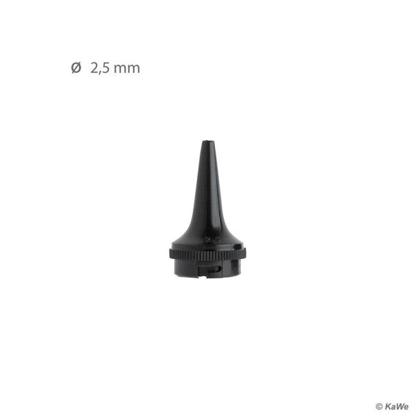 Dauer-Ohrtrichter schwarz, Ø 2,5 mm (3 Stck.)