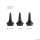 Dauer-Ohrtrichter-Set schwarz, (je 1 x Ø 2,5 / 3,5 / 4,5 mm)