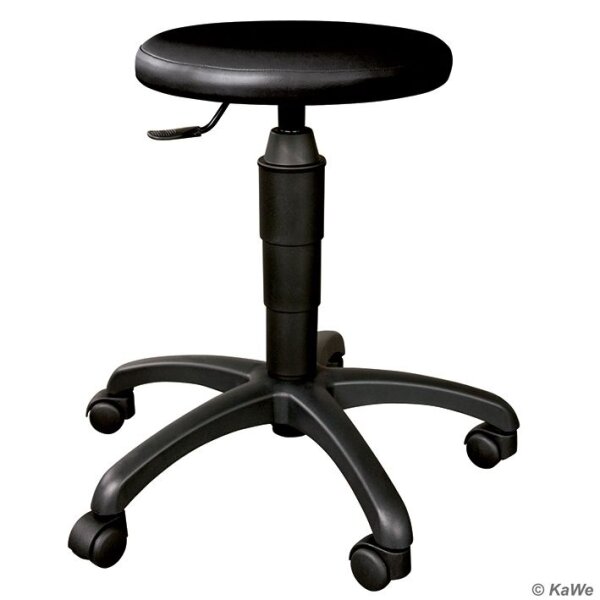 Drehhocker Classic mit Rundsitz, schwarz