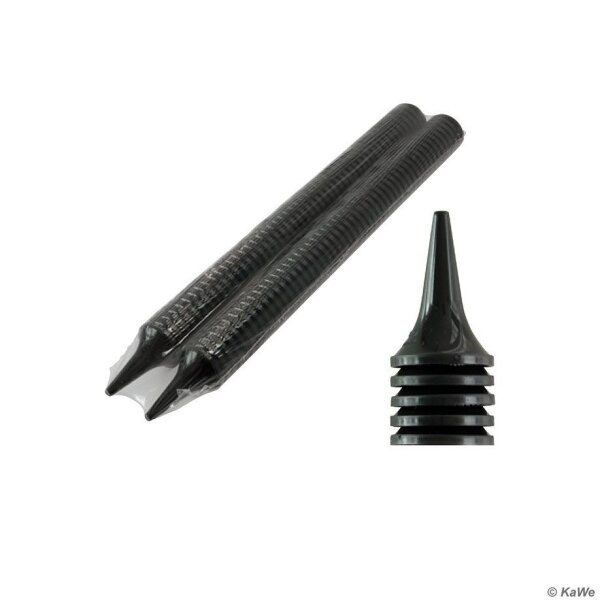 Einweg-Ohrtrichter groß, schwarz, Ø 4 mm (10 x 100 Stck.) gesteckt abgepackt