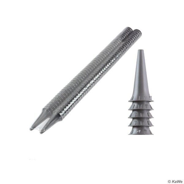 Einweg-Ohrtrichter klein, anthrazit,  Ø 2,5 mm (10 x 100 Stck.) gesteckt abgepackt