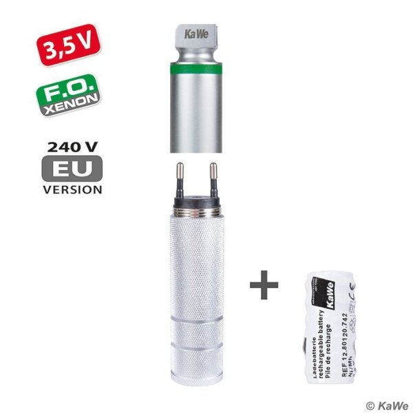 F.O.Xenon-Ladegriff, mittel, 3,5 V,  inkl. Akku NiMH für Steckdose 240 V