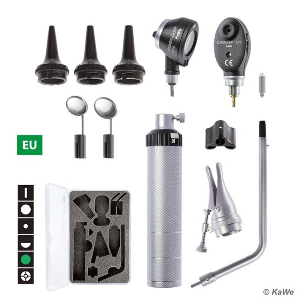 KaWe Basic Set C10/E16, Otoskop und Ophthalmoskop 2,5 V, VL,VL, 6 Blenden