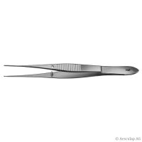 Irispinzette gerade, fein, 1 x 2 Zähne, 10 cm