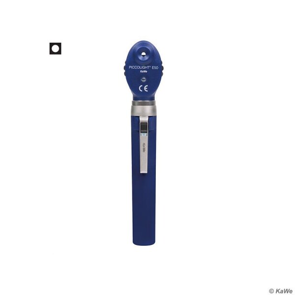 KaWe PICCOLIGHT E50 Ophthalmoskop 2,5 V sky VL, Griff AA, 1 Blende
