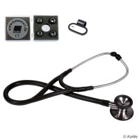 Profi-Kardiologie Stethoskop Edelstahl, schwarz