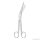 Lister Verbandschere seitwärts gewinkelt 1 Blatt mit Knopf,18 cm