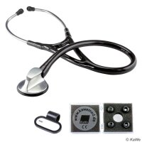 Top-Kardiologie Stethoskop Edelstahl, schwarz