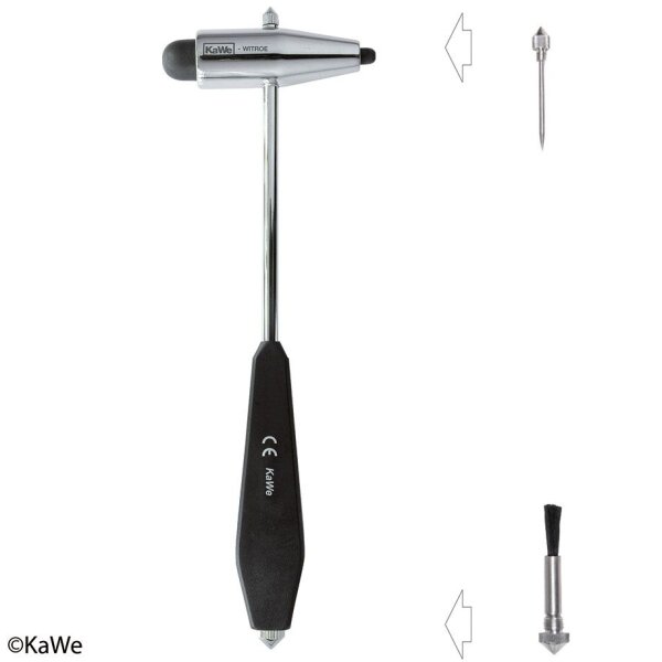 Witroe Reflexhammer, schwer mit schwarzem Kunststoffgriff