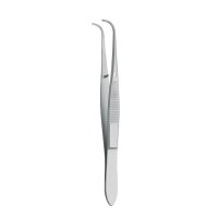 anat. Pinzette, fein, stark gebogen, 9,5 cm