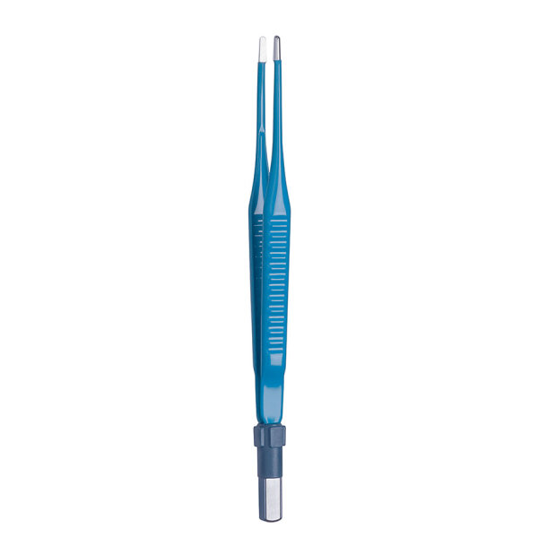 bipolare Pinzette, gerade, stumpf, 1,2 mm 16 cm lang