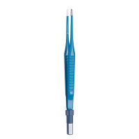 bipolare Pinzette, gerade, stumpf, 1,2 mm 16 cm lang