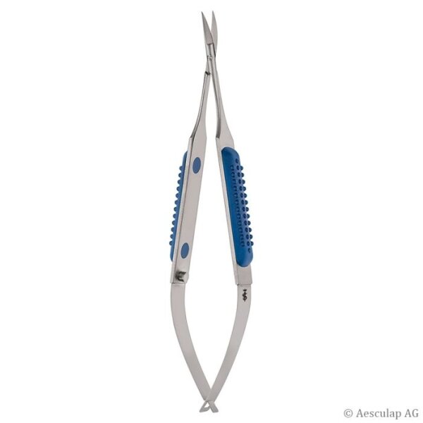Mikro-Schere Müller, gebogen,  spitz/spitz, 12 cm
