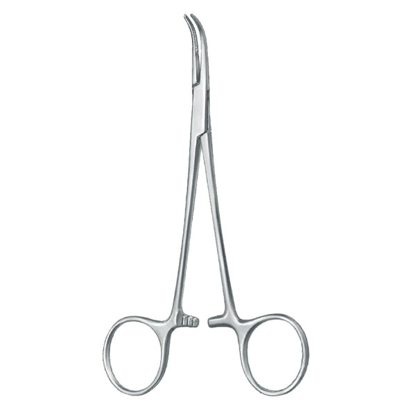 Präparierklemme nach Mixter-Baby, gebogen, 13 cm