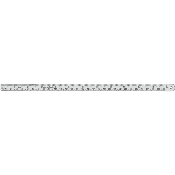 Stahlmassstab, mm/Zoll, 30 cm