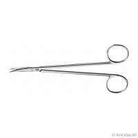 Nerv-Präparierschere gebogen,  15 cm