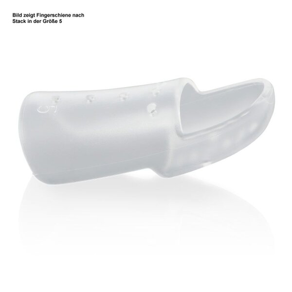 Fingerschiene nach Stack farblos, thermoplastisch, Gr. 0