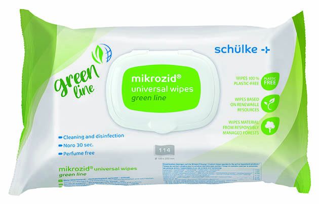 slide image mikrozid® universal wipes green line